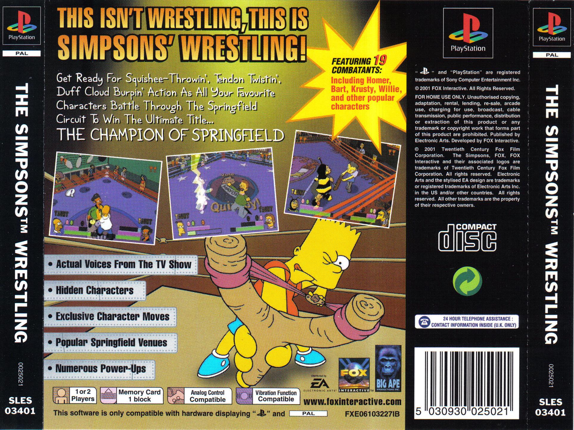 The simpsons wrestling cheats